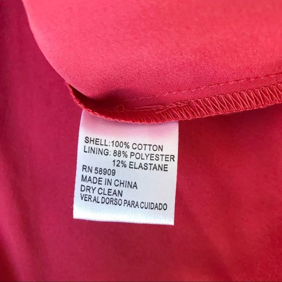 ANTONIO MELANI Cotton Eyelet Midi Dress Button Front Sleeveless Coral Size 4 New - Picture 11 of 16